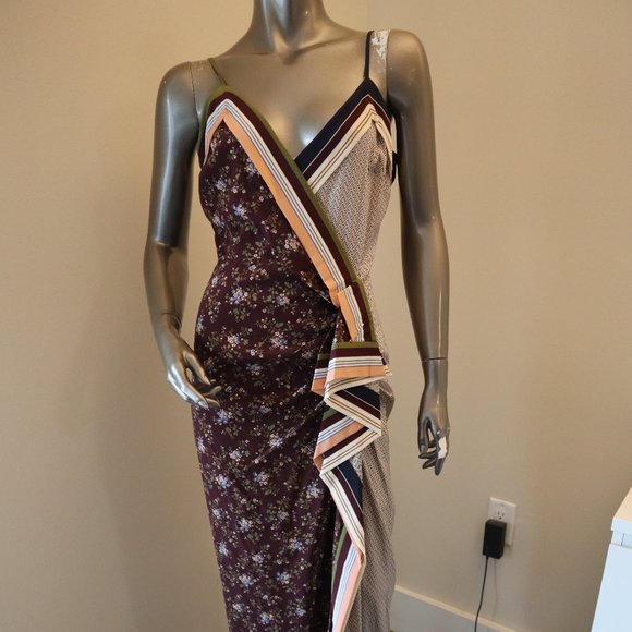 Veronica Beard Dresses & Skirts - Veronica Beard Marga Dress Silk Mixed Print Midi Women's Size 6 New Tag $798